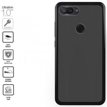 Silikoninis juodas 1mm. dėklas (MI 8 LITE)